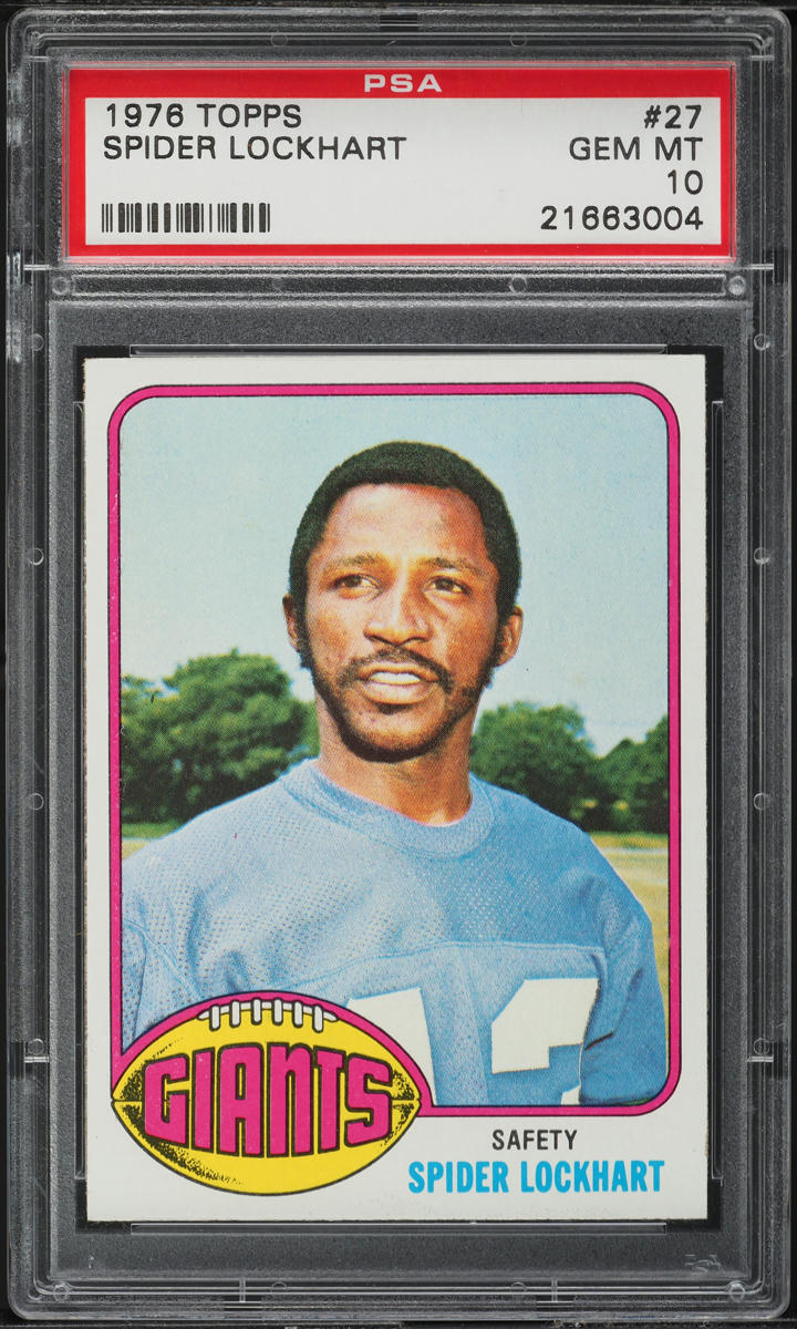 1976 Topps Football Spider Lockhart #27 PSA 10 GEM MINT