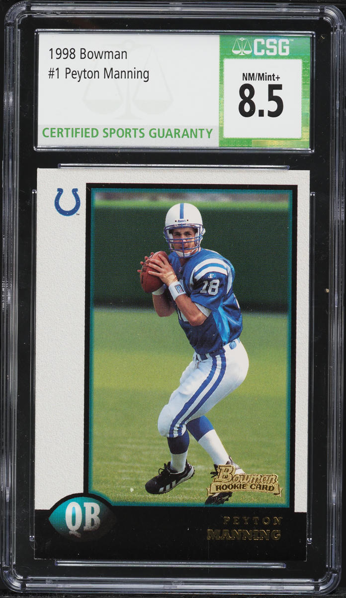 1998 Bowman Football Peyton Manning ROOKIE #1 CSG 8.5 NM-MT+
