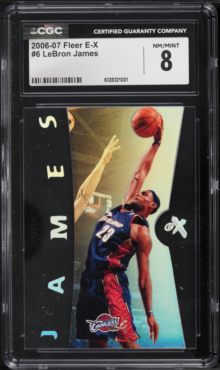 2006 Fleer E-X LeBron James #6 CGC 8 NM-MT