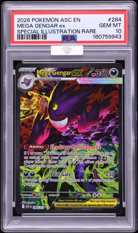 2026 Pokemon Mega Evolution Ascended Heroes SIR Mega Gengar ex #284 PSA 10 GEM MINT