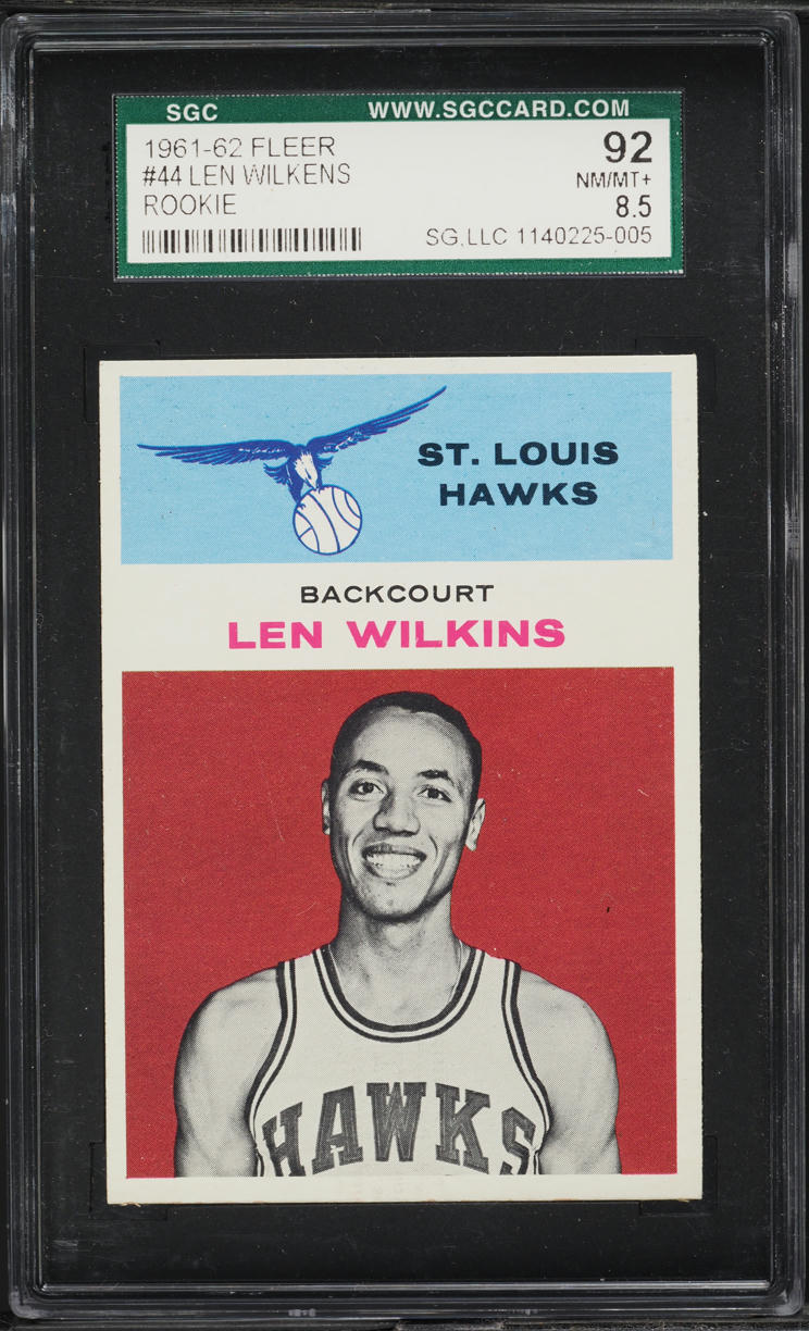1961 Fleer Basketball Lenny Wilkins ROOKIE #44 SGC 8.5 NM-MT+