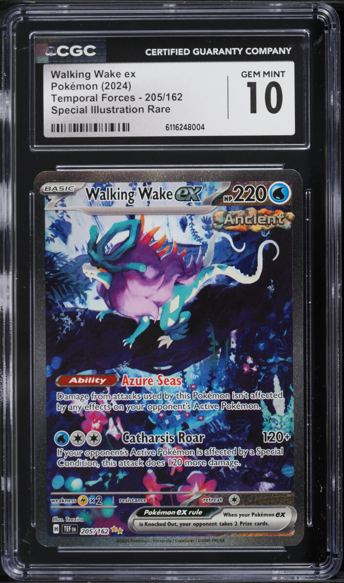 2024 Pokemon Scarlet & Violet Temporal Forces SIR Walking Wake EX #205 CGC 10 GEM MINT