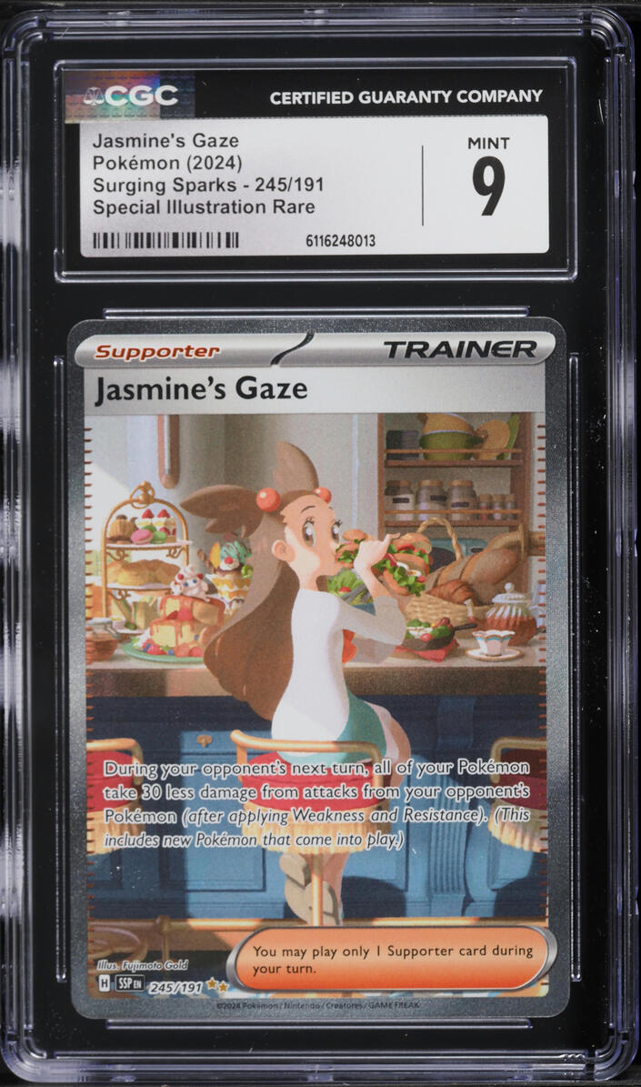 2024 Pokemon Scarlet & Violet Surging Sparks SIR Jasmine's Gaze #245 CGC 9 MINT