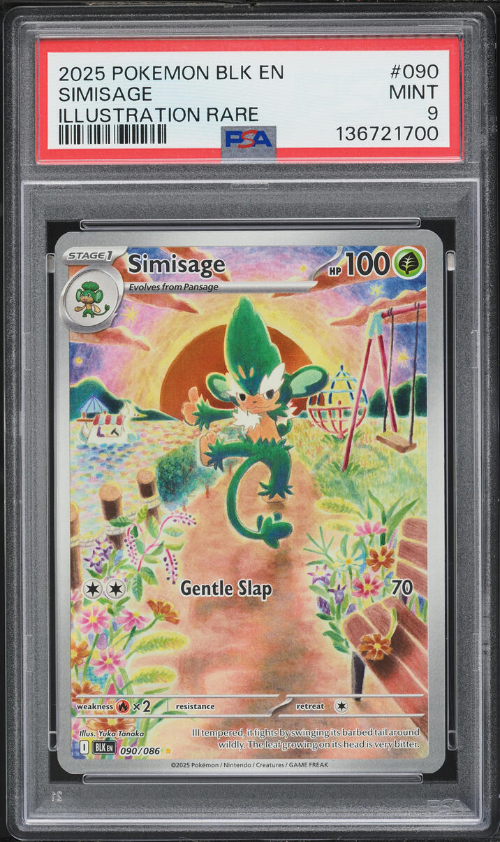 2025 Pokemon Scarlet & Violet Black Bolt IR Simisage #90 PSA 9 MINT