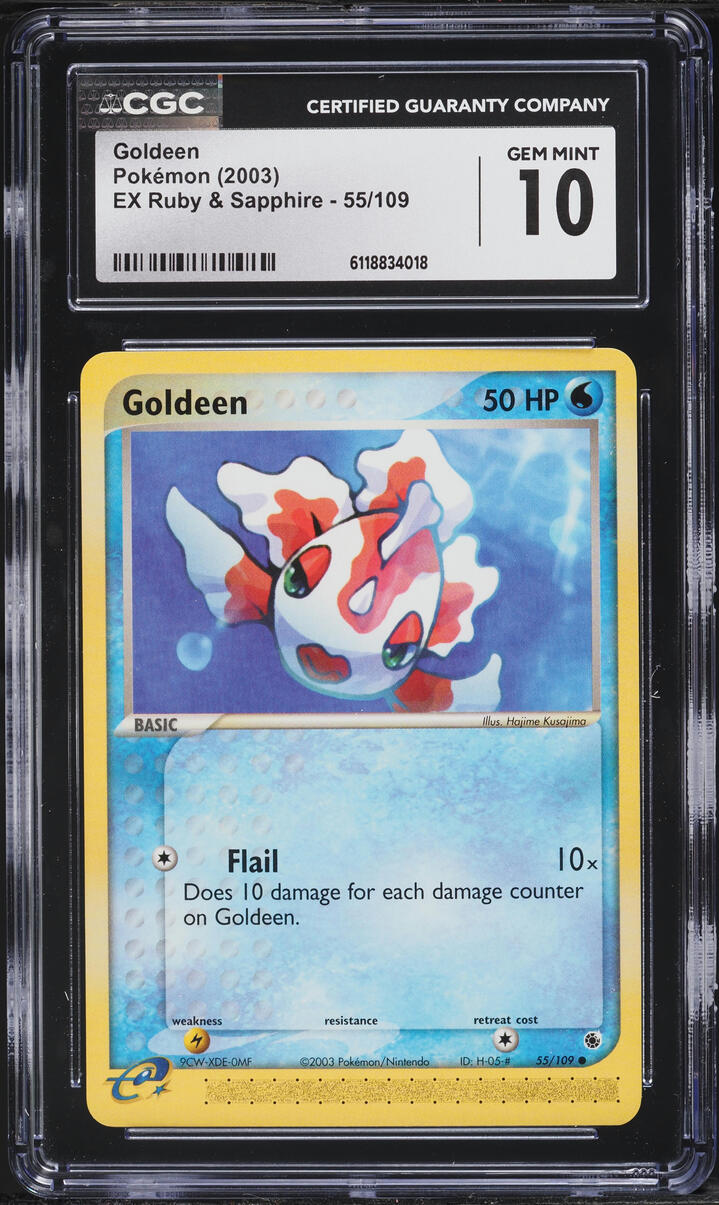 2003 Pokemon EX Ruby & Sapphire Goldeen #55 CGC 10 GEM MINT