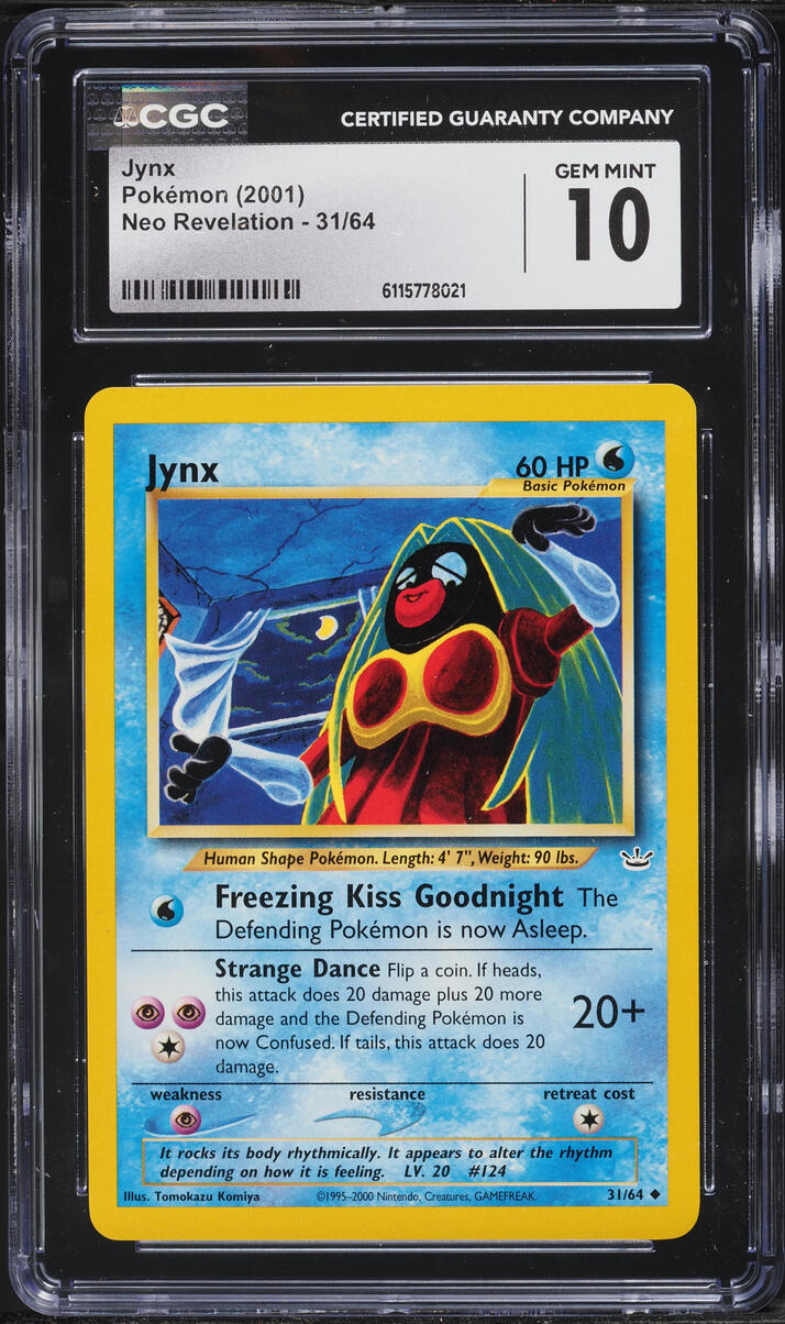 2001 Pokemon Neo Revelation Jynx #31 CGC 10 GEM MINT