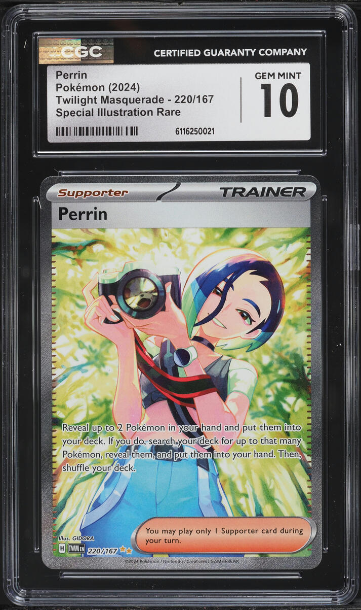 2024 Pokemon Scarlet & Violet Twilight Masquerade SIR Perrin #220 CGC 10 GEM MINT