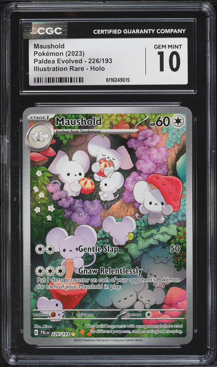 2023 Pokemon Scarlet & Violet Paldea Evolved IR Maushold #226 CGC 10 GEM MINT
