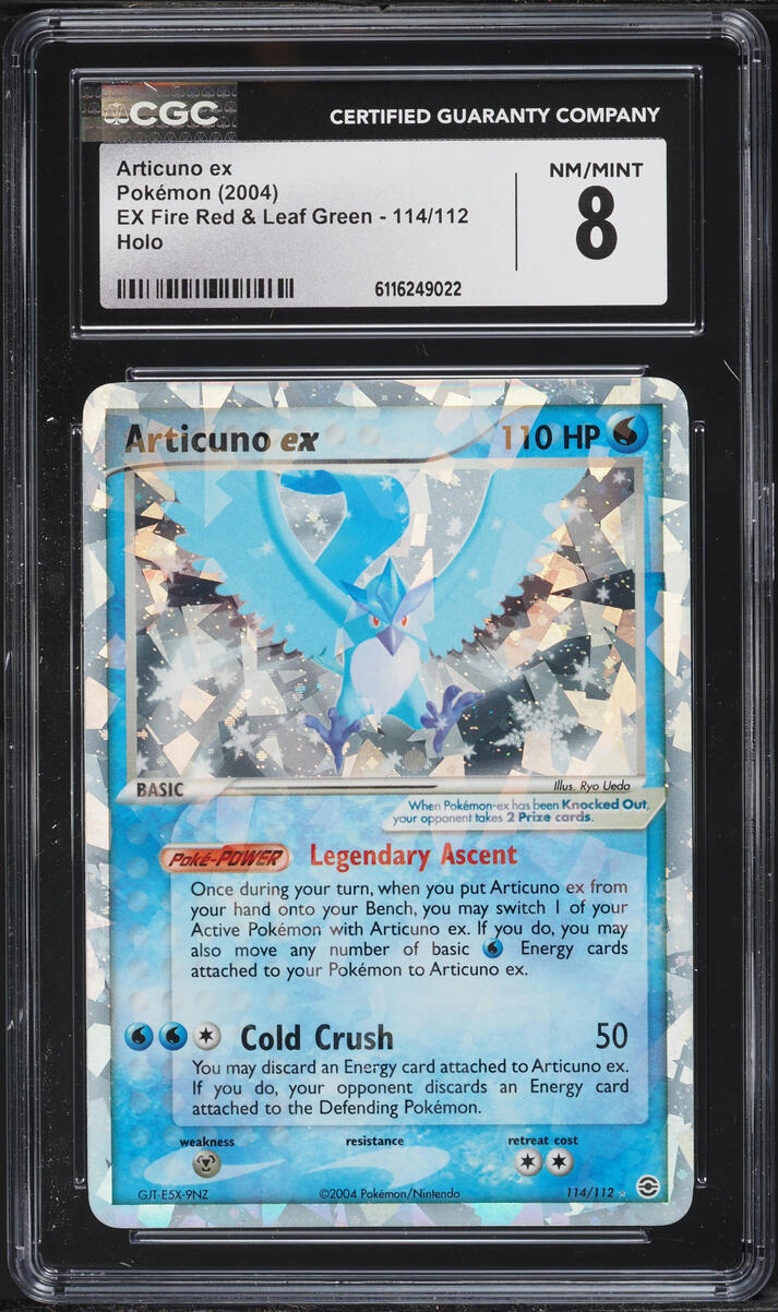 2004 Pokemon EX Fire Red & Leaf Green Holo Articuno ex #114 CGC 8 NM-MT