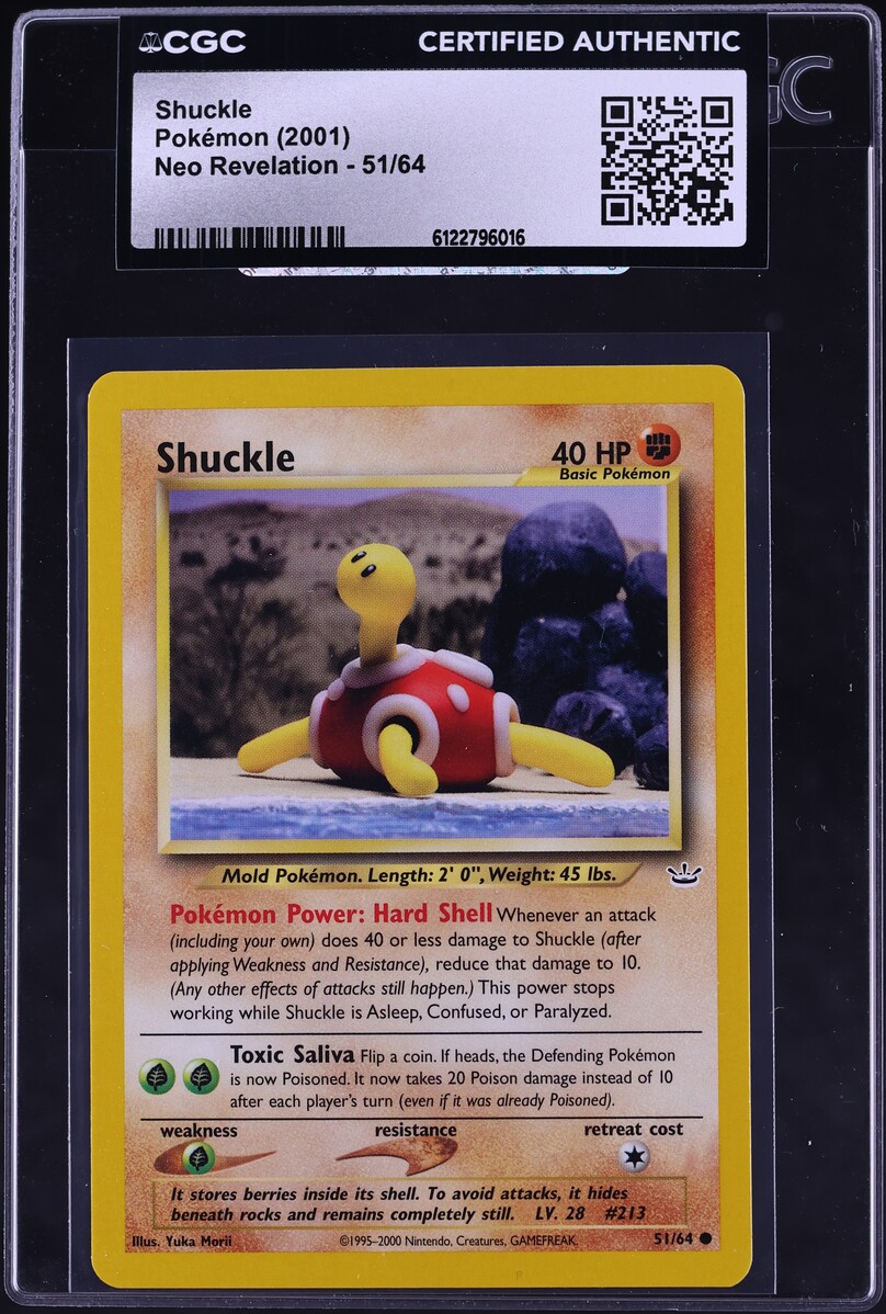 2001 Pokemon Neo Revelation Shuckle #51 CGC AUTH