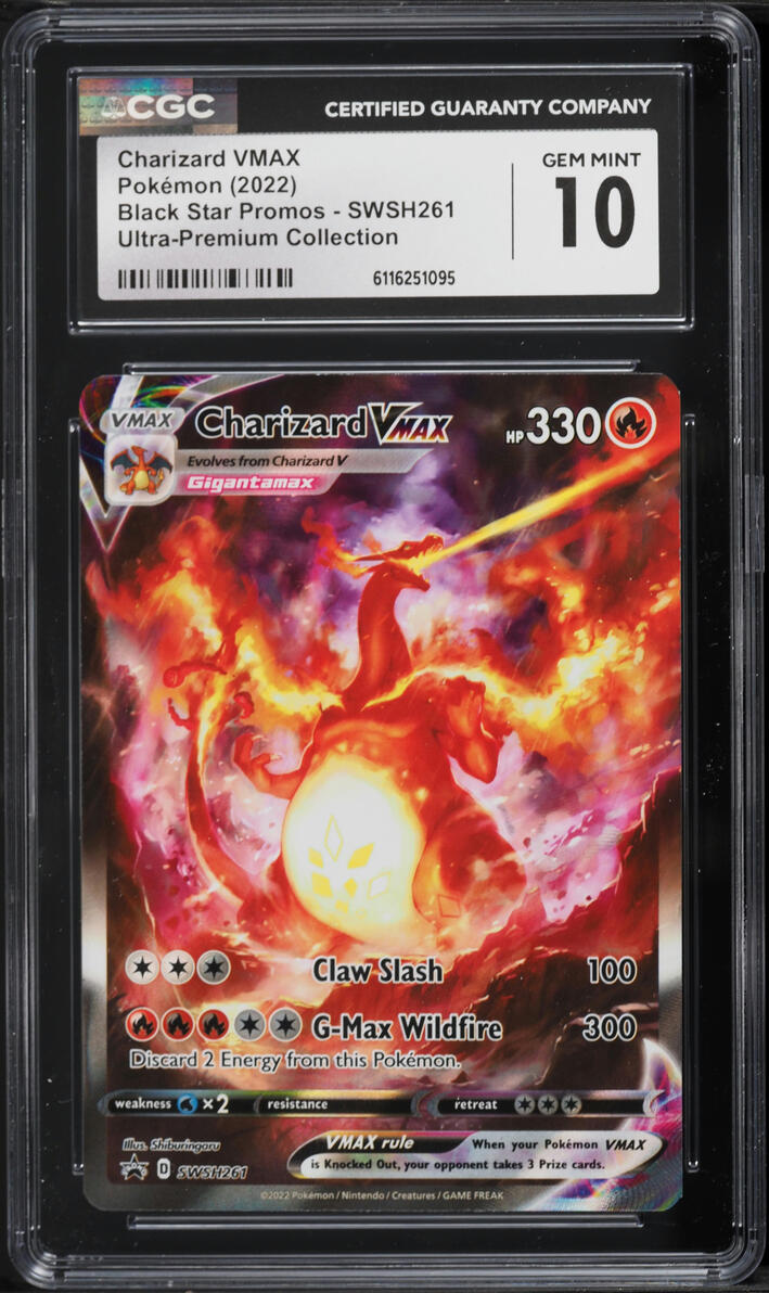 2022 Pokemon Sword & Shield Promo Ultra Premium Alt Art Charizard VMAX #SWSH261 CGC 10 GEM MINT