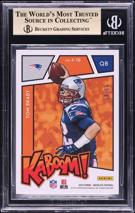 2019 Absolute Kaboom! Gold Tom Brady 10/10 #K-TB BGS 9.5 GEM MINT