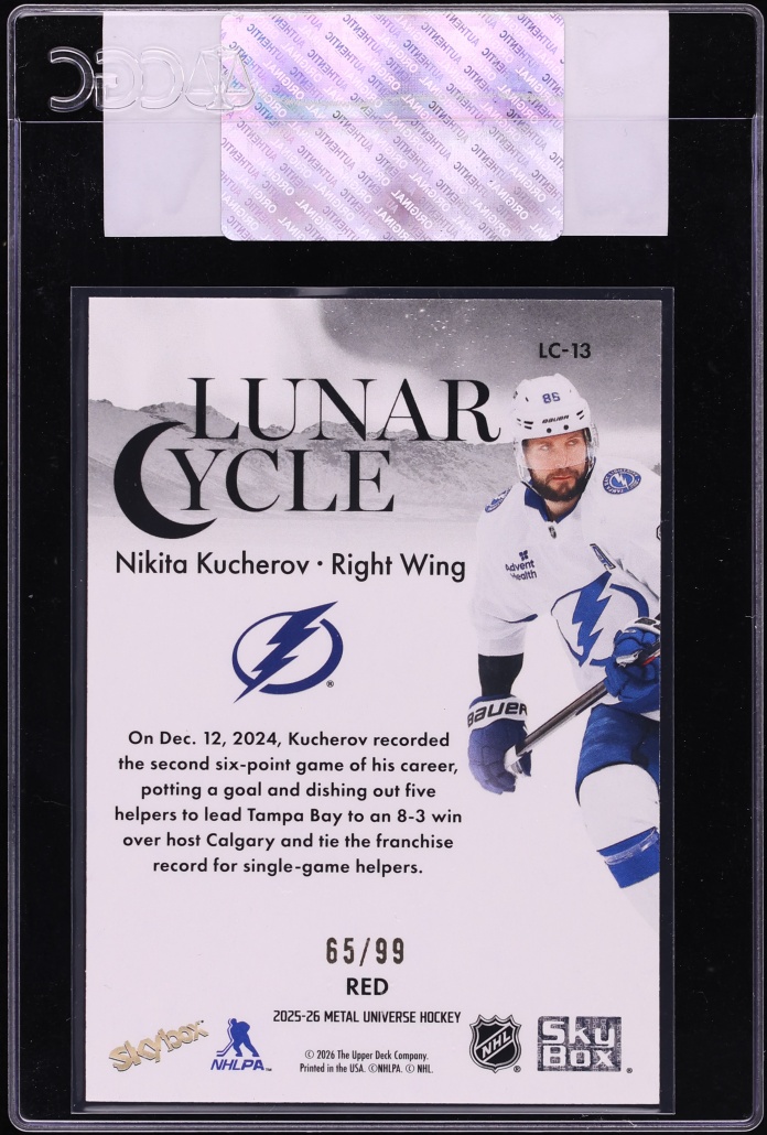 2025 Metal Universe Lunar Cycle Red Nikita Kucherov /99 #LC-13 CGC AUTH