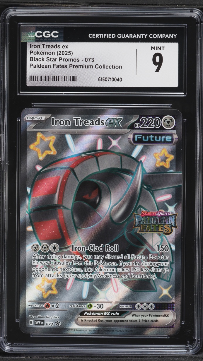 2025 Pokemon Scarlet & Violet Promo Paldean Fates Premium Full Art Iron Treads ex #73 CGC 9