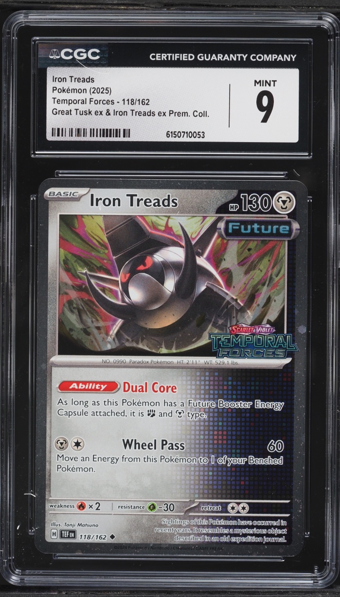 2025 Pokemon Scarlet & Violet Temporal Forces Premium Collection Iron Treads #118 CGC 9 MINT