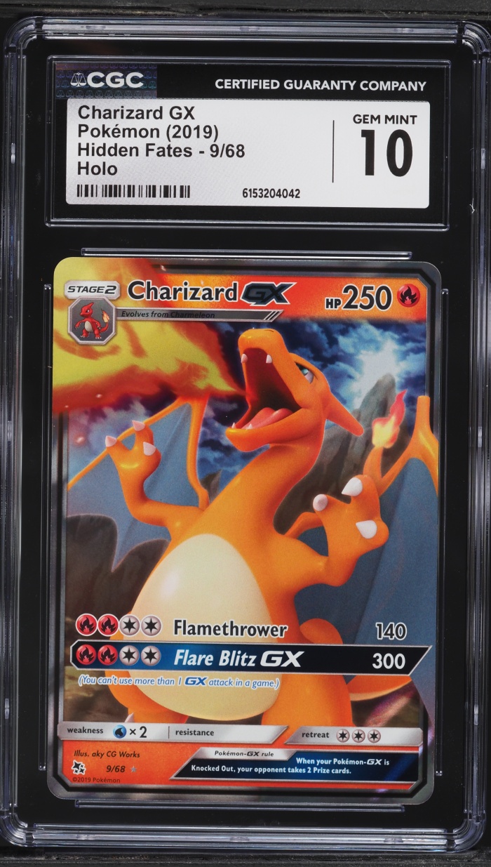 2019 Pokemon Sun & Moon Hidden Fates Holo Charizard GX #9 CGC 10 GEM MINT