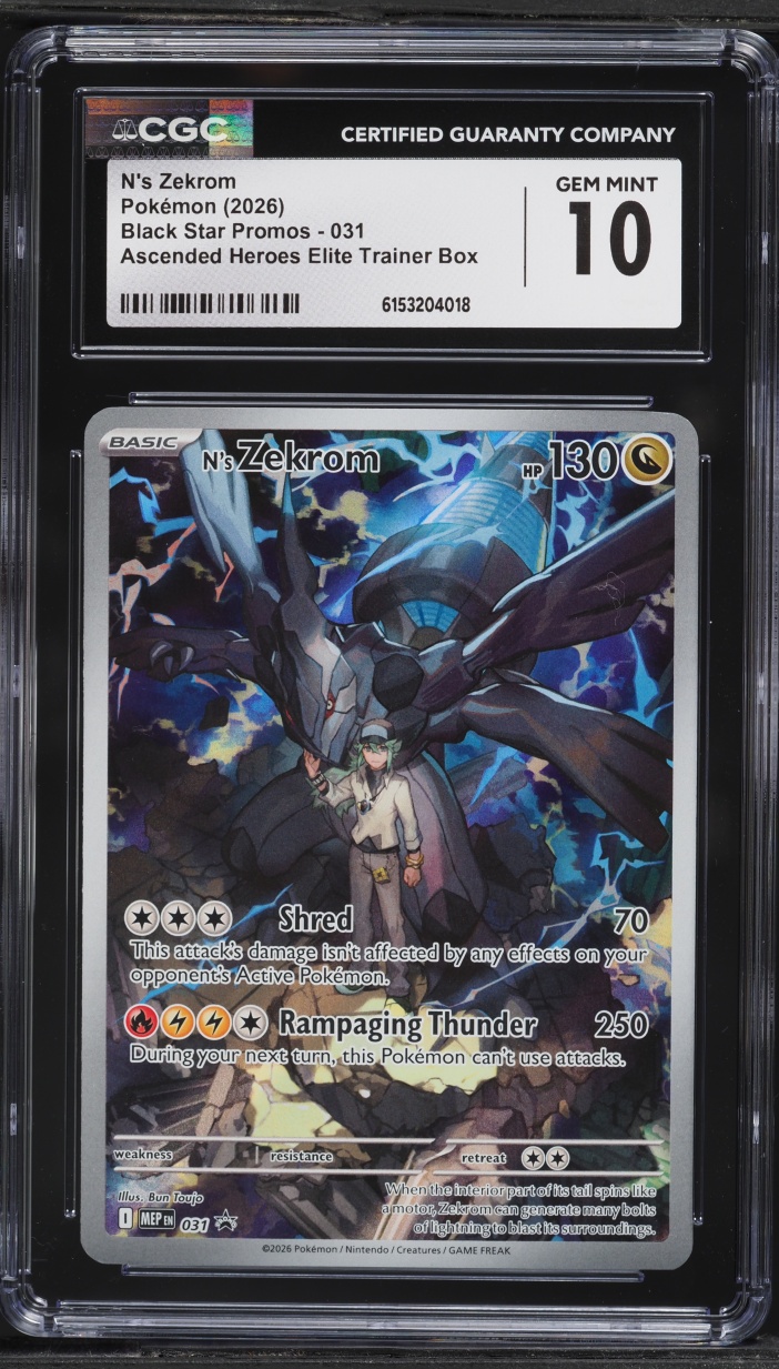 2026 Pokemon Mega Evolution Promo Ascended Heroes ETB Alt Art N's Zekrom #31 CGC 10 GEM MINT