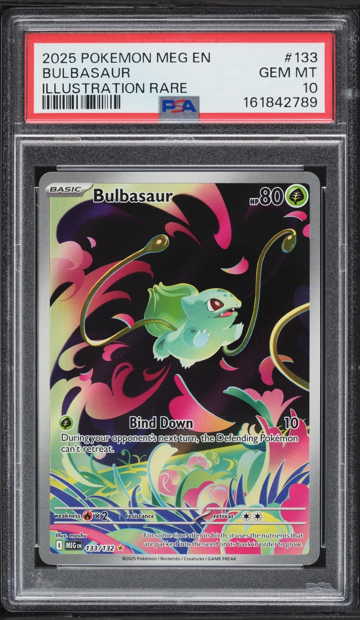 2025 Pokemon Mega Evolution IR Bulbasaur #133 PSA 10 GEM MINT