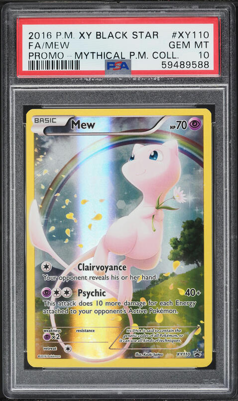 2016 Pokemon XY Promo Mythical Collection Full Art Mew #XY110 PSA