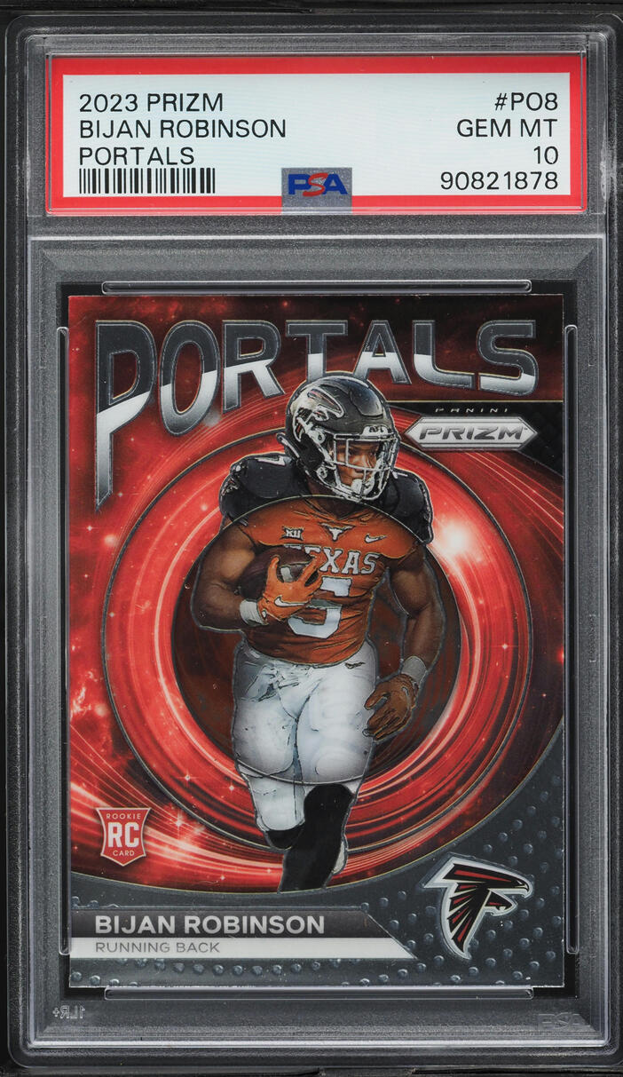 2023 Panini Prizm Portals Bijan Robinson ROOKIE #PO-8 PSA 10 GEM MINT