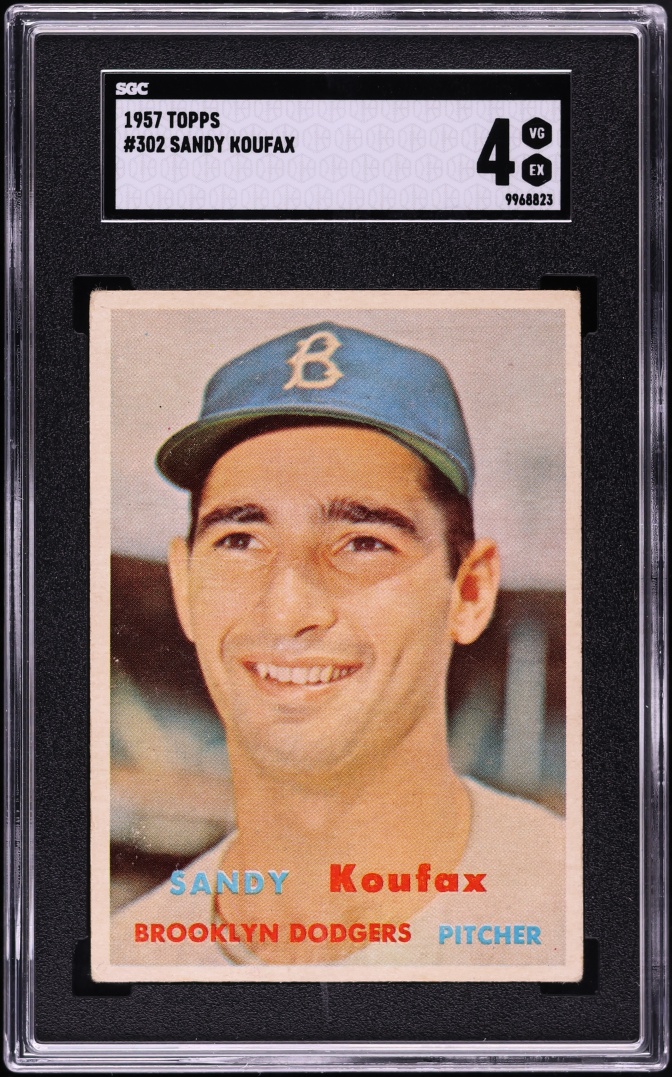 1957 Topps Sandy Koufax #302 SGC 4 VGEX