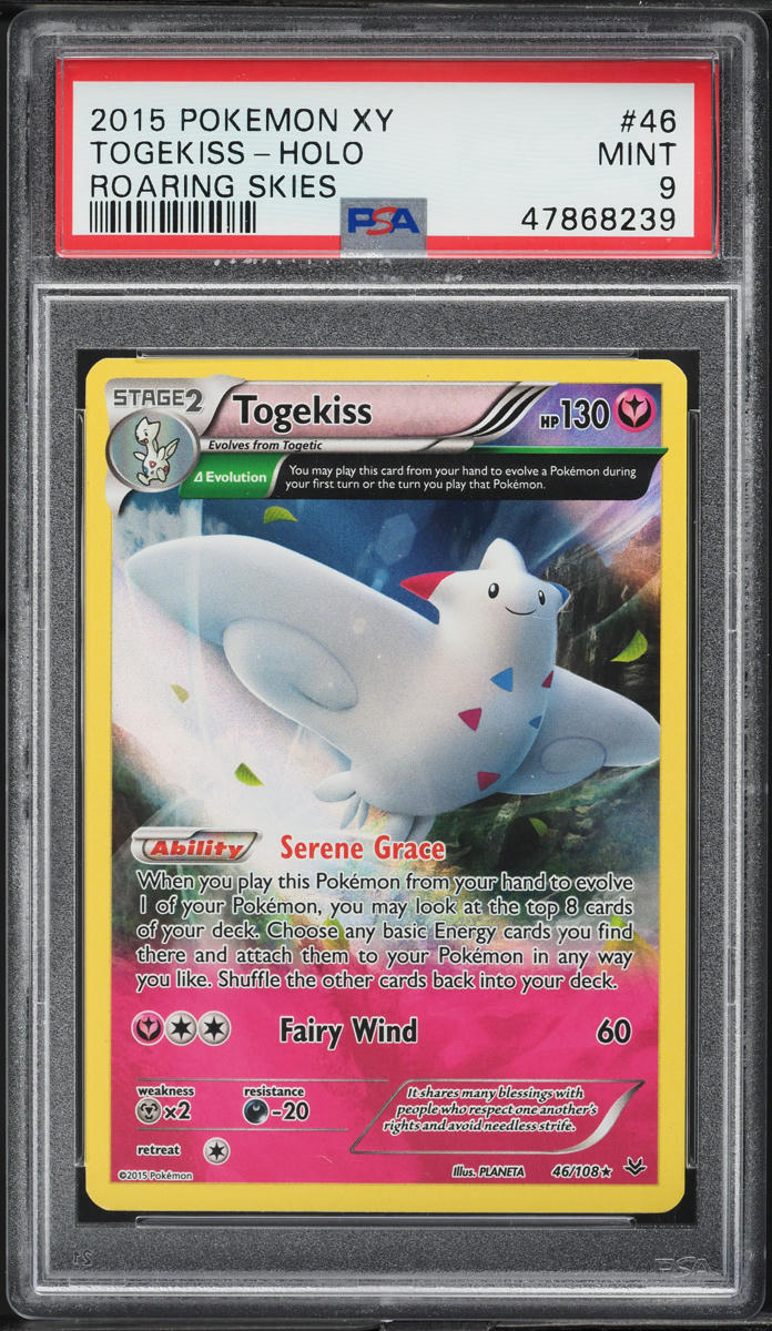 2015 Pokemon XY Roaring Skies Holo Togekiss #46 PSA 9 MINT