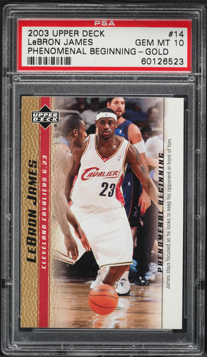2003 Upper Deck Phenomenal Beginning Gold LeBron James ROOKIE #14 PSA 10 GEM