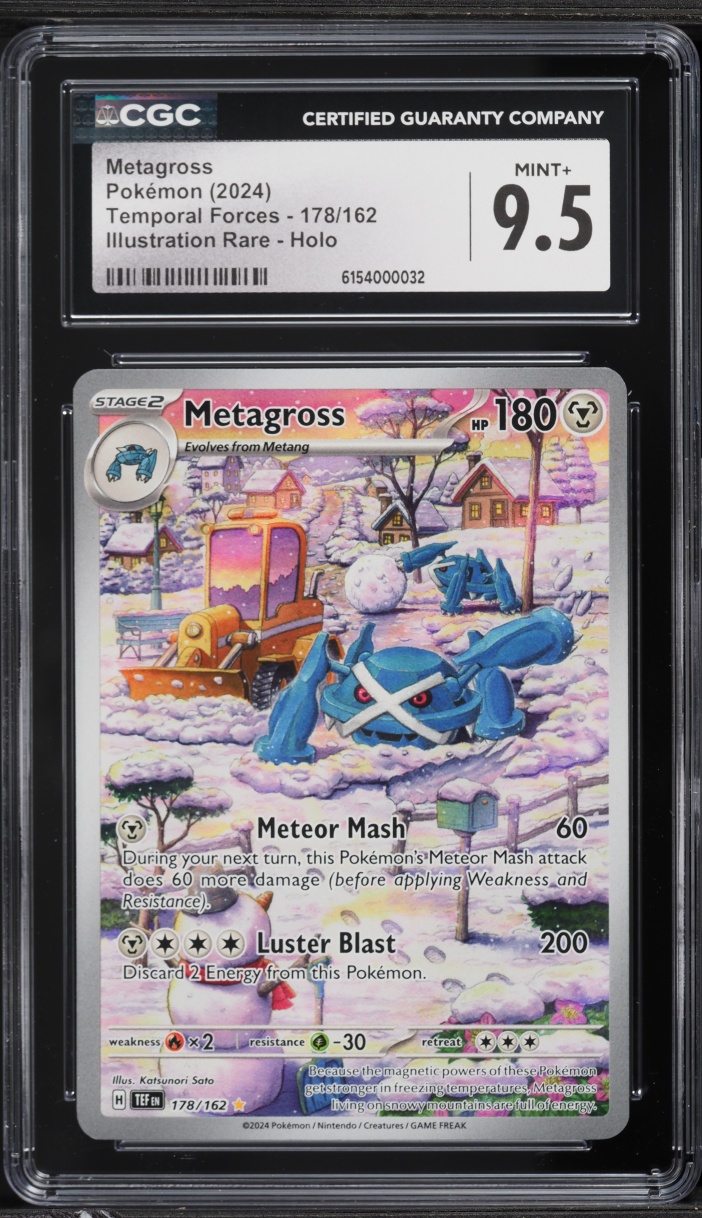 2024 Pokemon Scarlet & Violet Temporal Forces IR Metagross #178 CGC 9.5 MINT+