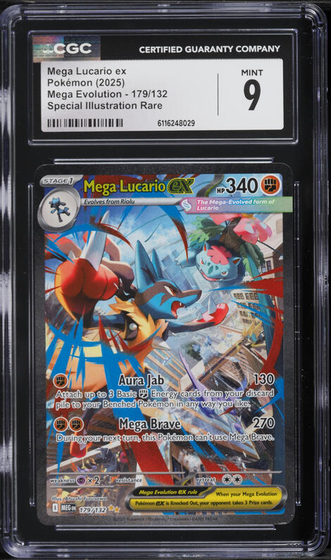 2025 Pokemon Mega Evolution SIR Mega Lucario ex #179 CGC 10 GEM