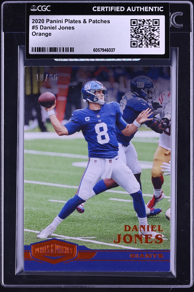 2020 Panini Plates & Patches Red Daniel Jones /10 #5 CGC