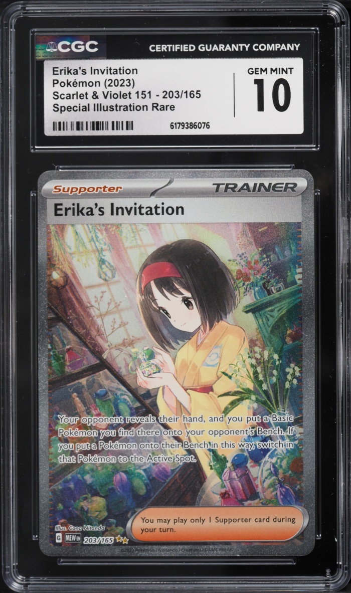2023 Pokemon Scarlet & Violet 151 SIR Erika's Invitation #203 CGC 10 GEM MINT