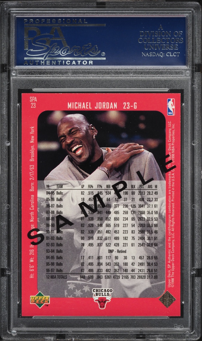 1997 SP Authentic Sample Michael Jordan #SPA23 PSA 10 GEM MINT