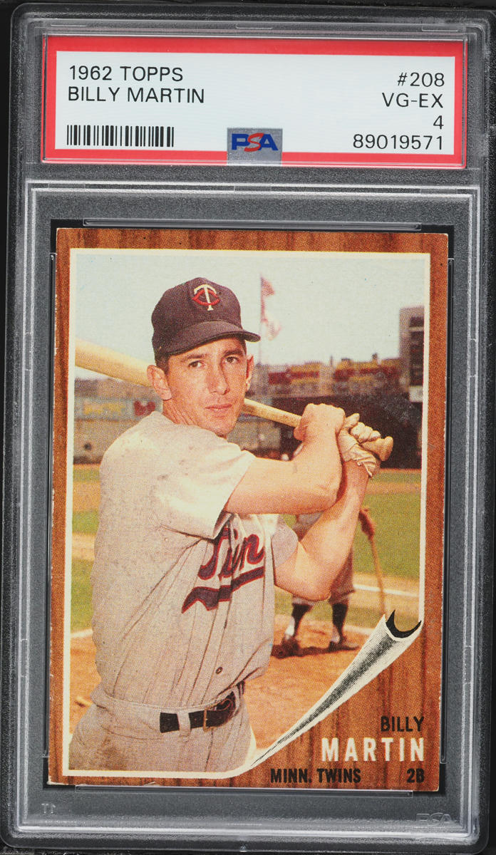 1962 Topps Billy Martin #208 PSA 4 VGEX