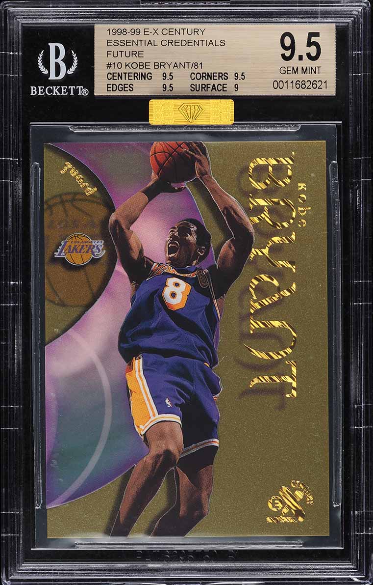 1998 E-X Century Essential Credentials Future Kobe Bryant /81 #10 MBA ...