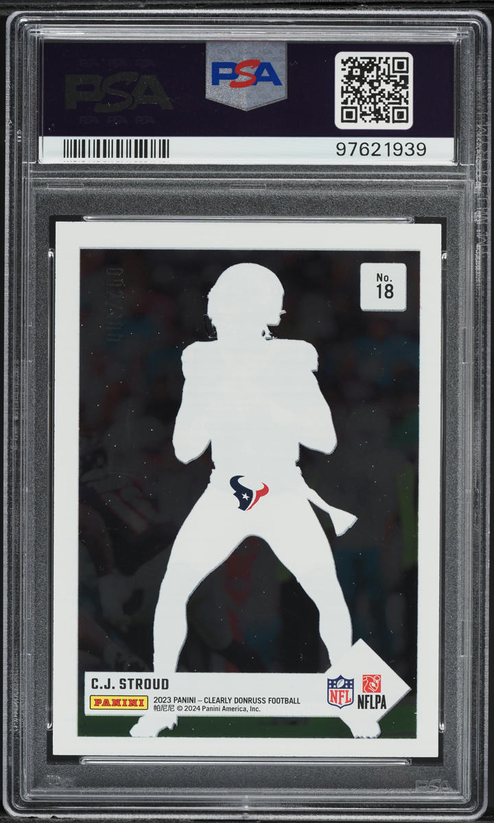 2023 Panini Clearly Donruss Retro '93 Red C.J. Stroud ROOKIE /100 #18 PSA 9 MINT