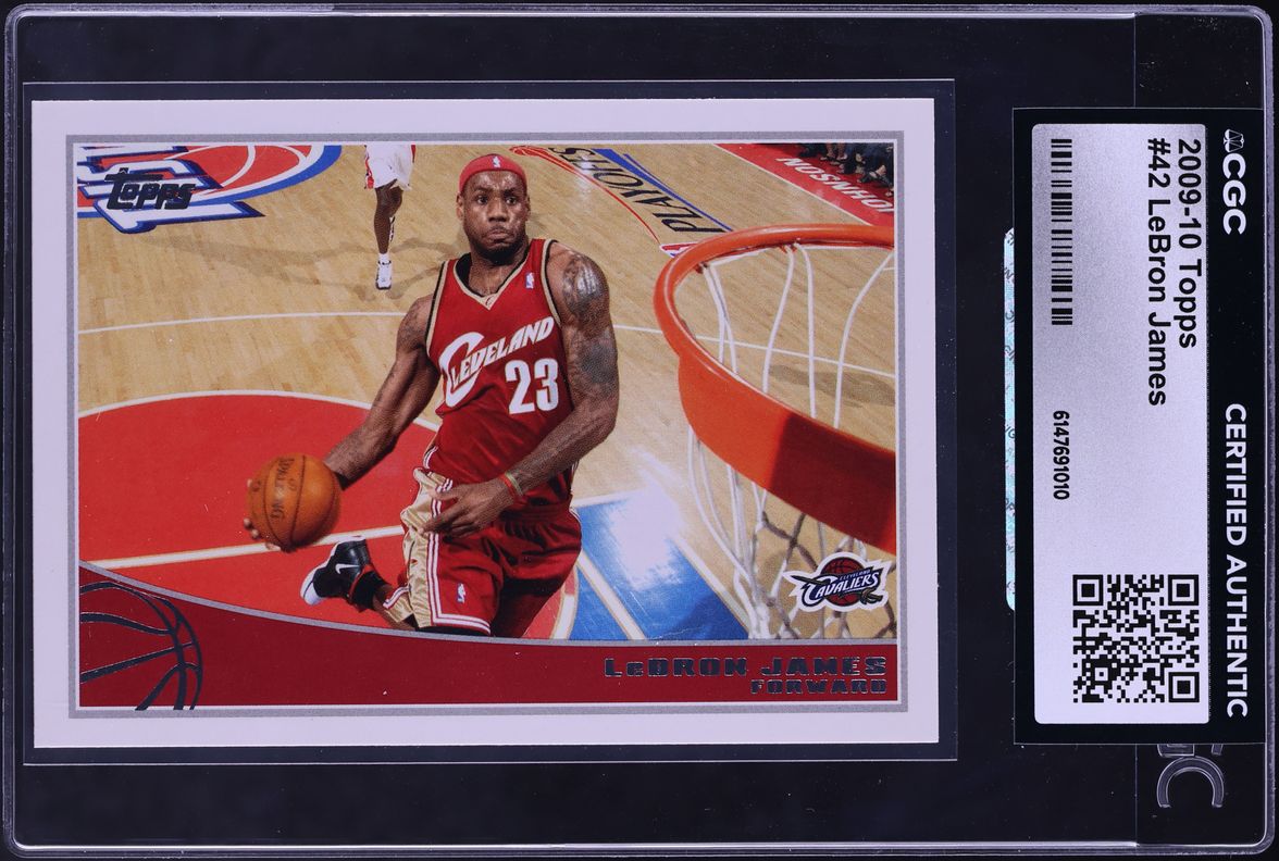 2009 Topps Basketball LeBron James #42 CGC AUTH