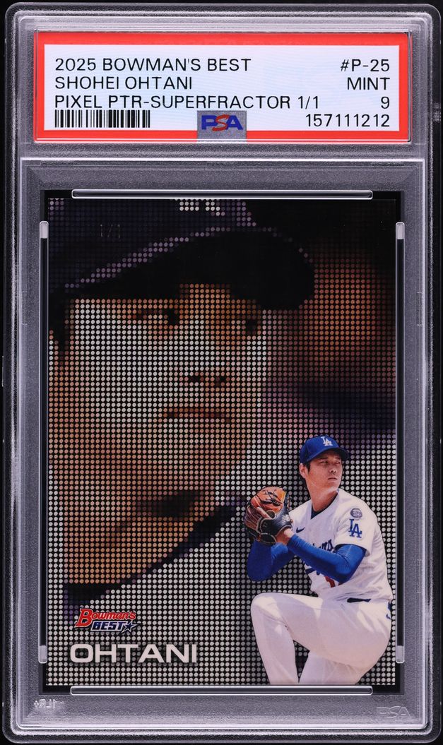 2025 Bowman's Best Pixel Portraits Superfractor Shohei Ohtani 1/1 #P-25 PSA 9 MINT