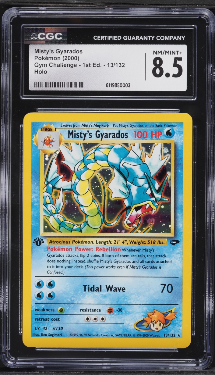 2000 Pokemon Gym Challenge 1st Edition Holo Misty's Gyarados #13 CGC 8.5 NM-MT+