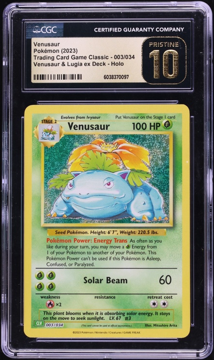 2023 Pokemon TCG Classic Collection Lugia ex Deck Holo Venusaur #3 CGC 10 PRISTINE