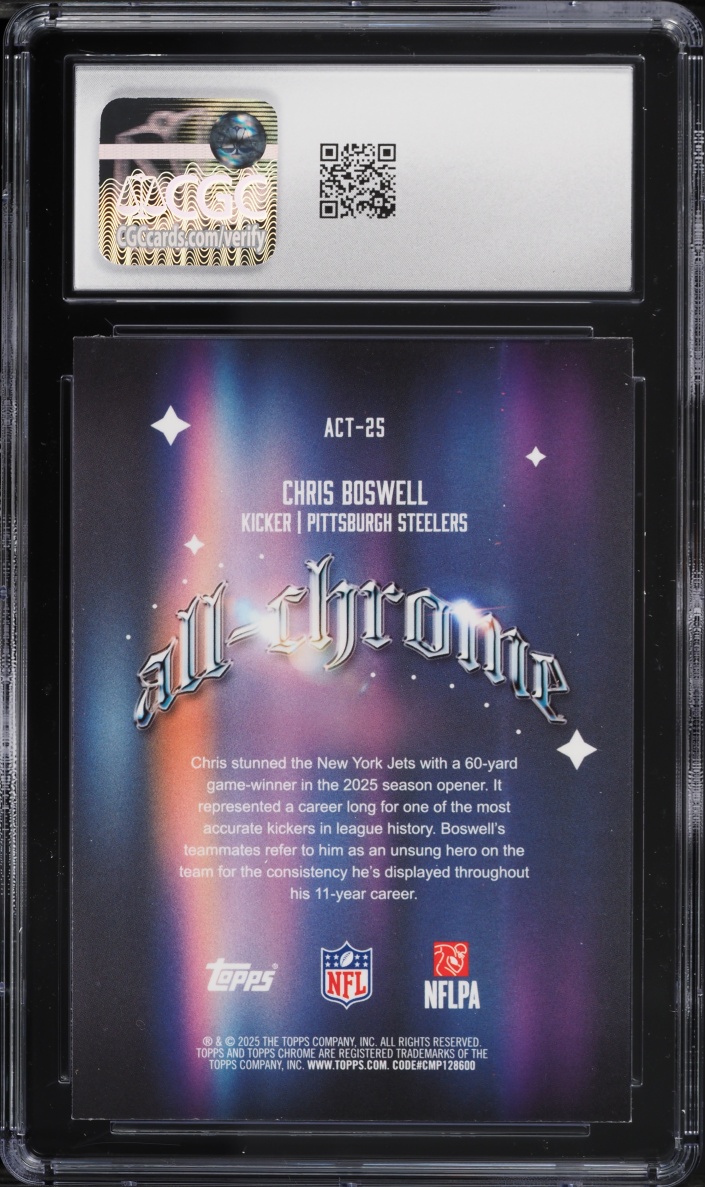 2025 Topps Chrome All-Chrome Team Chris Boswell #ACT-25 CGC 7 NRMT