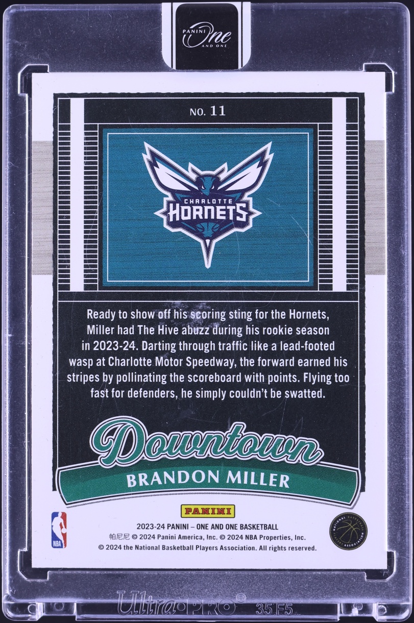 2023 Panini One And One Downtown Brandon Miller ROOKIE #11
