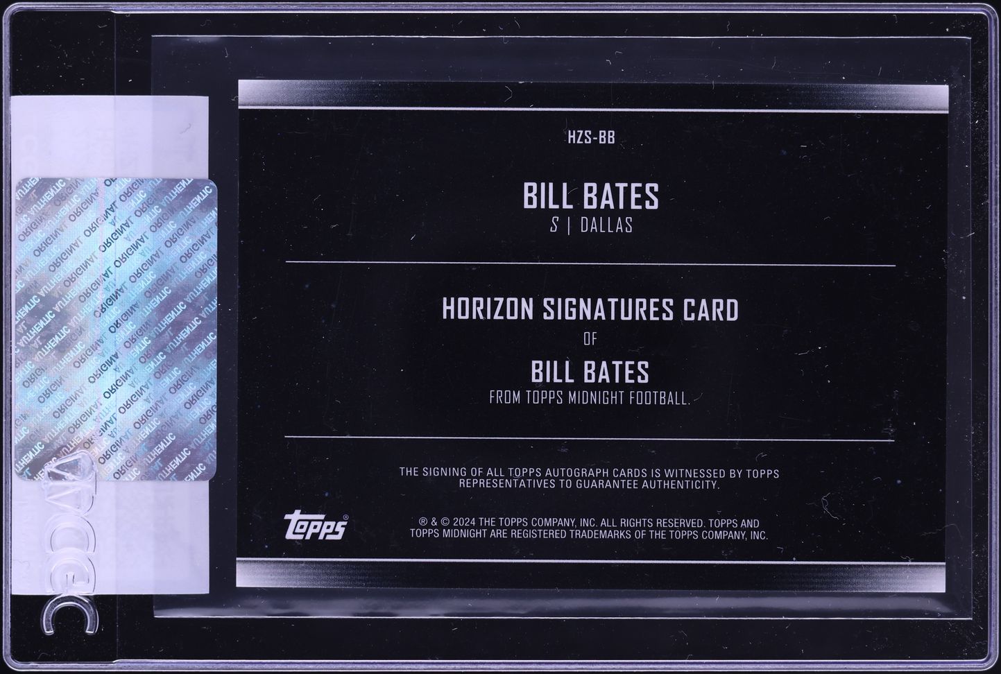 2024 Topps Midnight Horizon Bill Bates AUTO #HZS-BB CGC AUTH