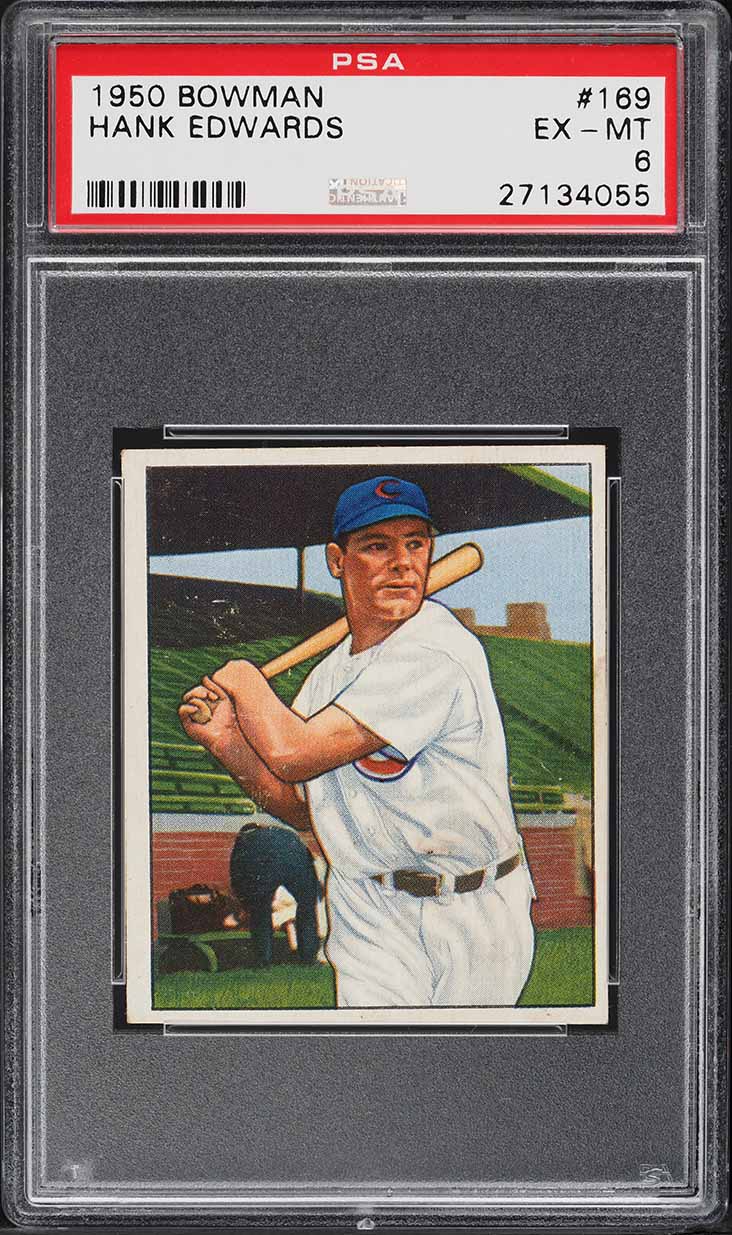 1950 Bowman Hank Edwards #169 PSA 6 EXMT