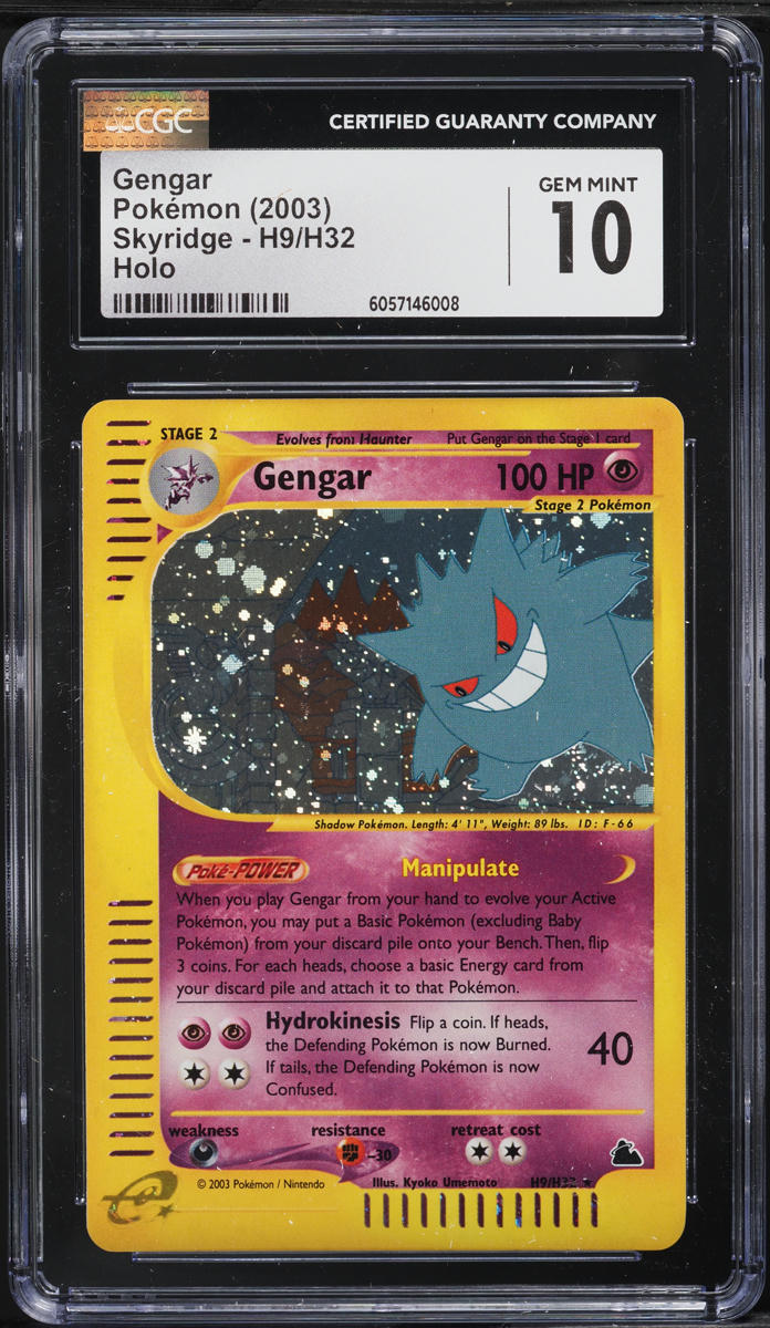 2003 Pokemon Skyridge Holo Gengar #H9 CGC 10 GEM MINT