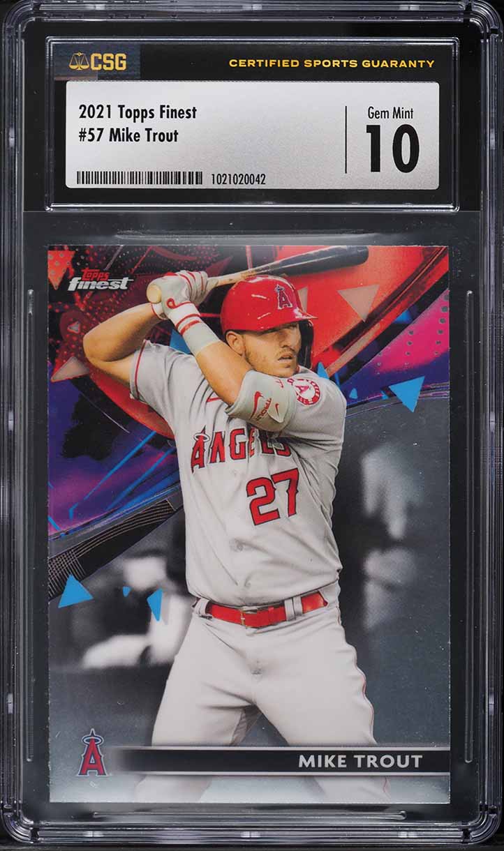 2021 Finest Mike Trout #57 CSG 10 GEM MINT