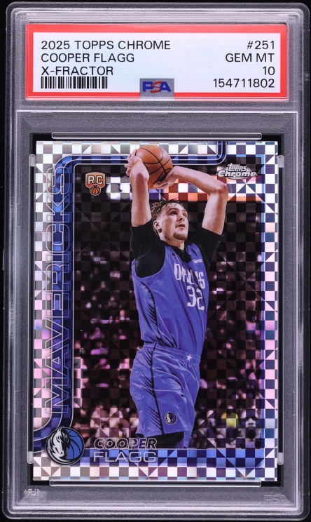 2025 Topps Chrome Xfractor Cooper Flagg ROOKIE #251 PSA 10 GEM MINT