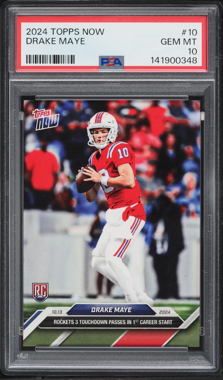 2024 Topps Now Drake Maye ROOKIE #10 PSA 10 GEM MINT