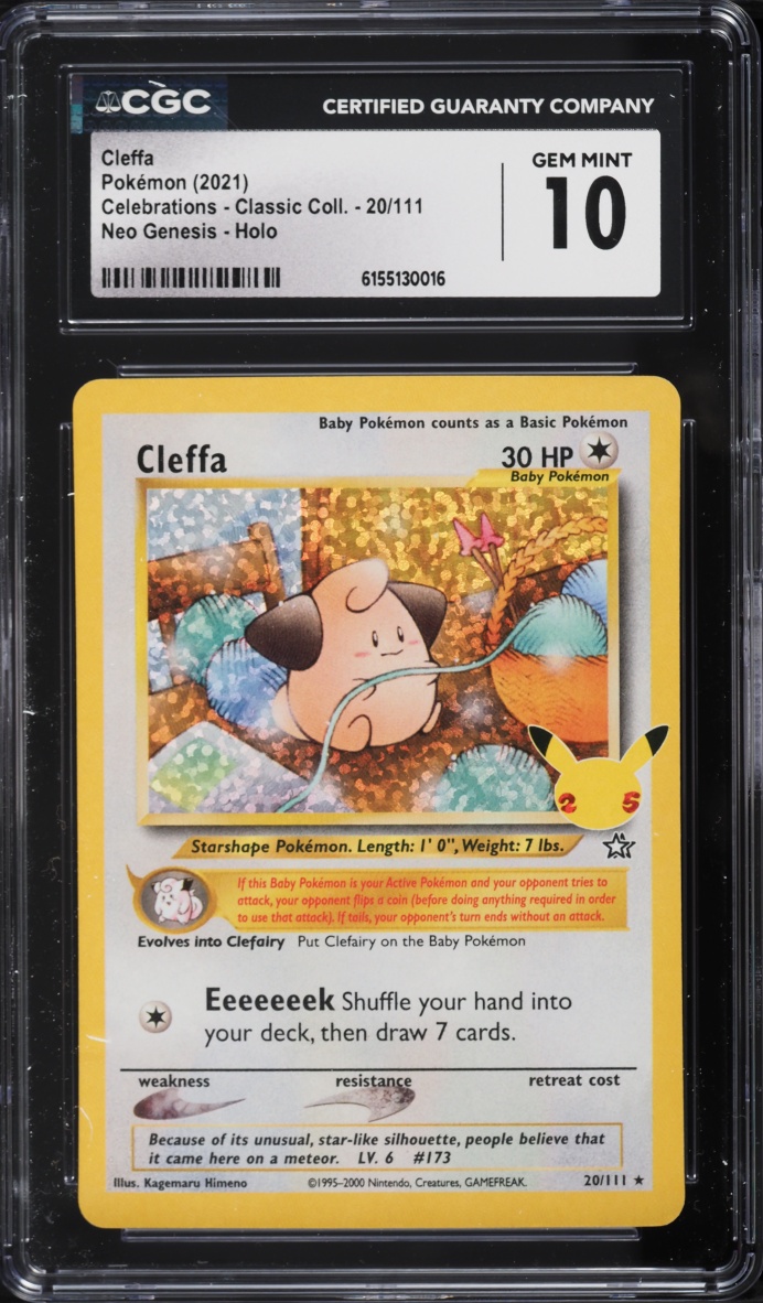 2021 Pokemon Sword & Shield Celebrations Classic Collection Holo Cleffa #20 CGC 10 GEM MINT
