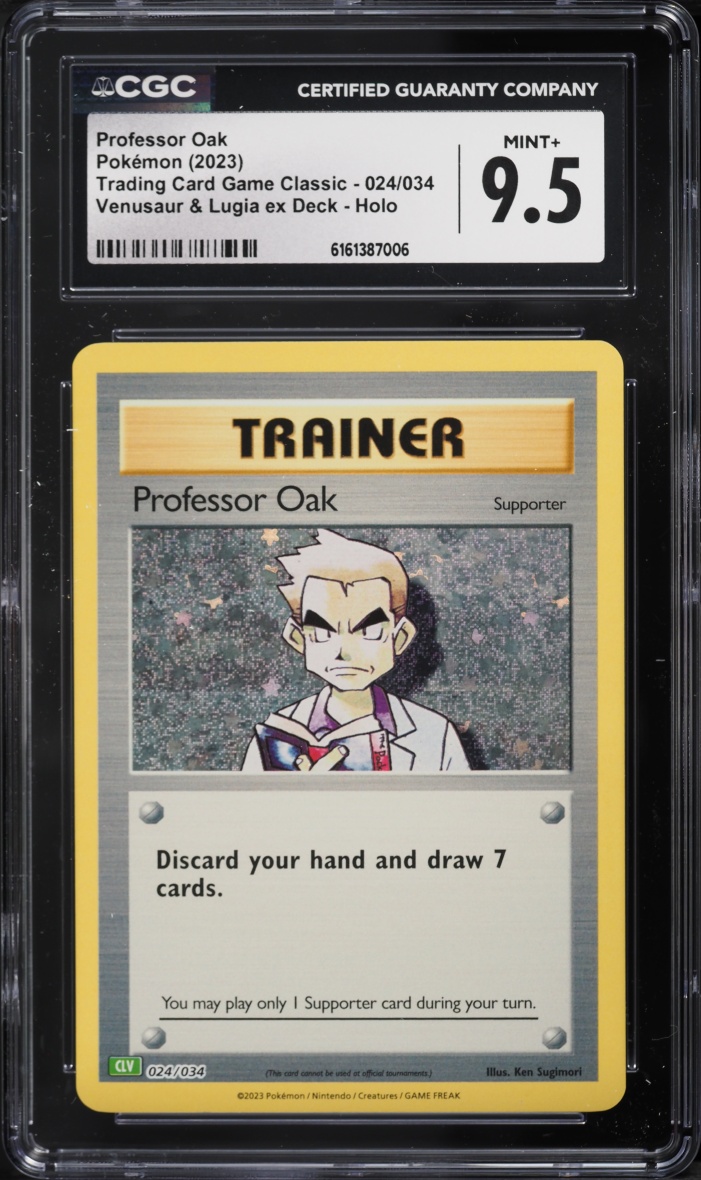 2023 Pokemon TCG Classic Collection Holo Professor Oak #24 CGC 9.5 MINT+