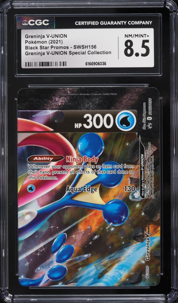 2021 Pokemon Sword & Shield Promo Special Collection Greninja V-UNION #SWSH156 CGC 8.5 NM-MT+